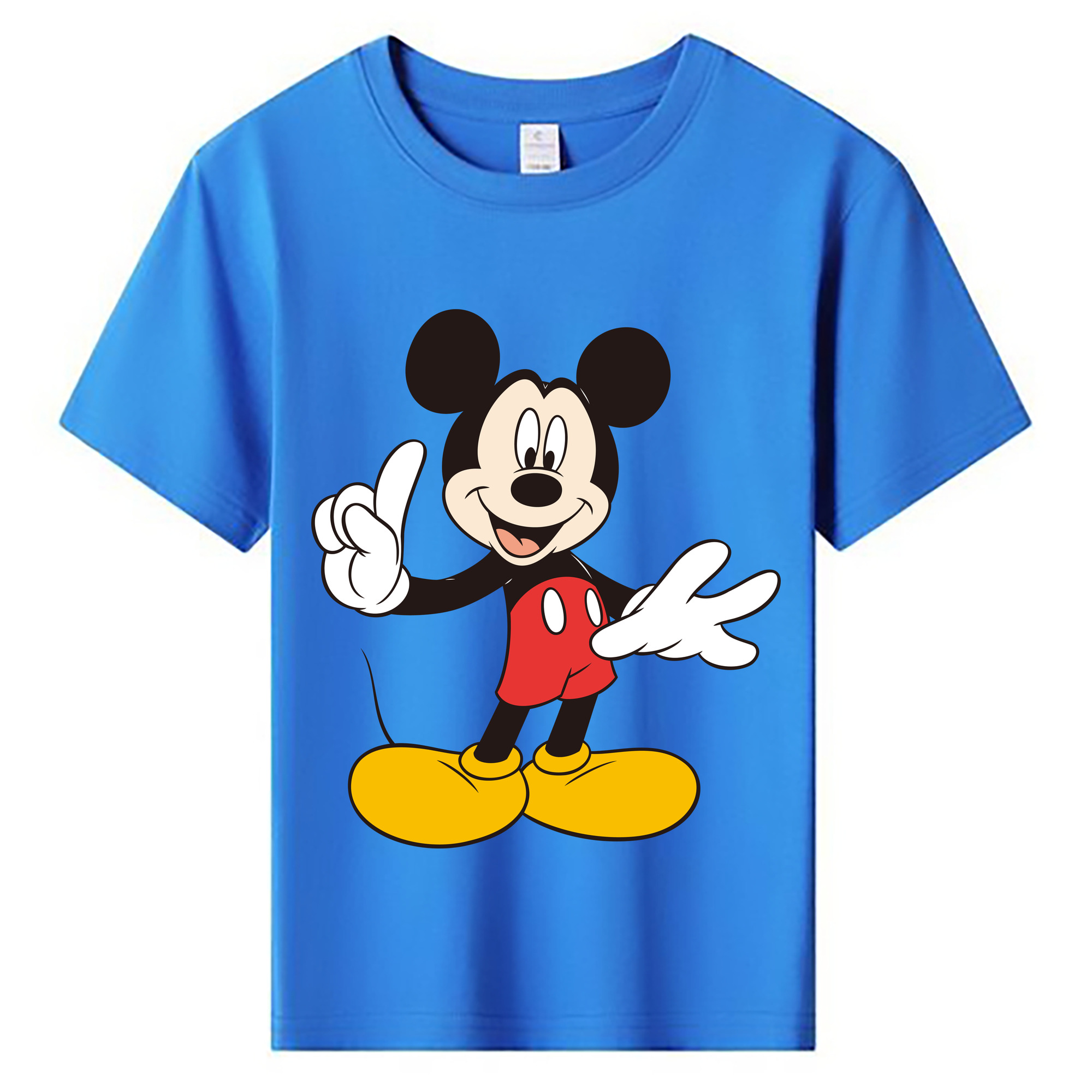 ミッキーマウス Mickey Mouse 綿100％キッズTシャツ（フロントプリント）
